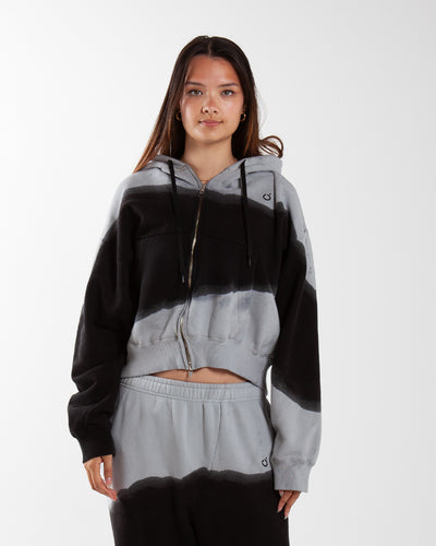Nomarhythm Textile Hand Dye Twist Parka Gray/Black