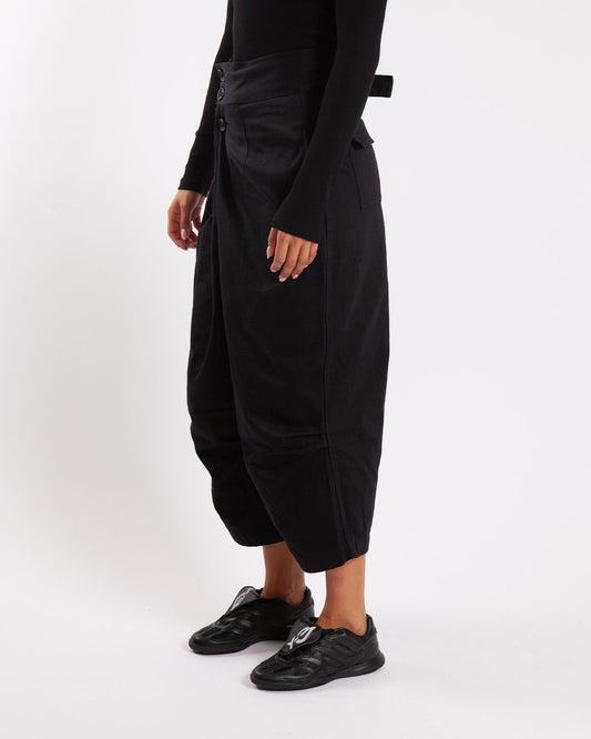 Y-3 Twill Wide Leg Pant Black