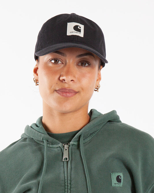 Carhartt WIP Canvas Cap Black Stone Washed