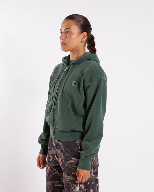 Carhartt WIP W' Hooded Nelson Jacket Dark Scarab Garment Dyed