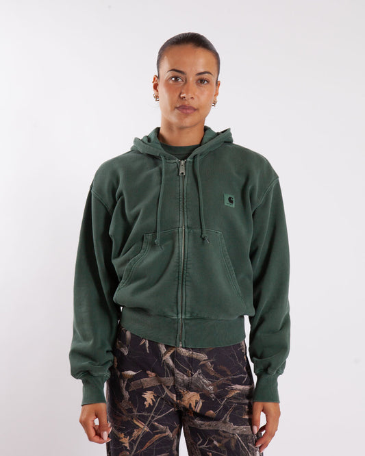 Carhartt WIP W' Hooded Nelson Jacket Dark Scarab Garment Dyed