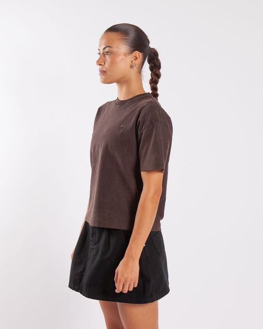 Carhartt WIP W' S/S Lambert T-Shirt Tobacco Moon Wash