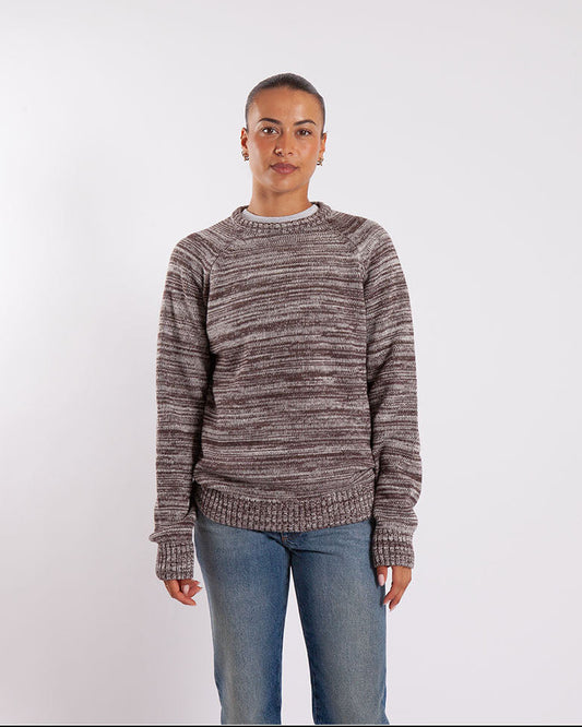 Pop Trading Company Knitted Melange Logo Crewneck Delicioso/Off White