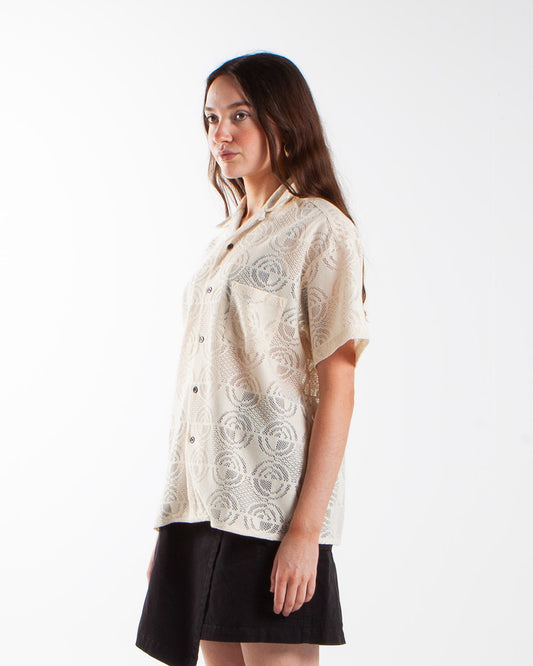 Potato Head Monogram Short Sleeve Shirt Beige