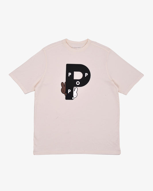 Pop Trading Company Miffy Big P Tee Off White