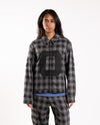 Pop Trading Company Checked Football Jacket Charcoal