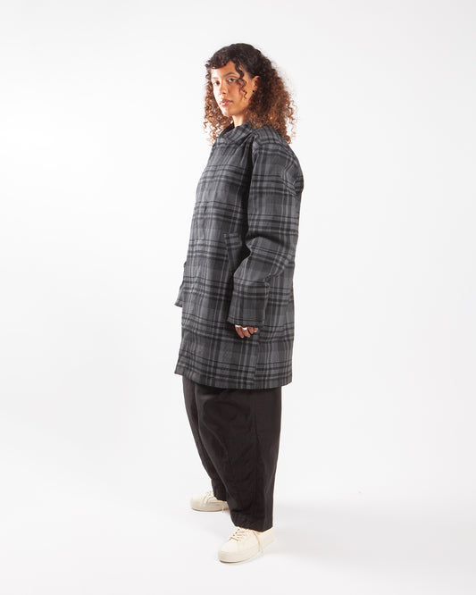 Pop Trading Company Checked Padded Trench Coat