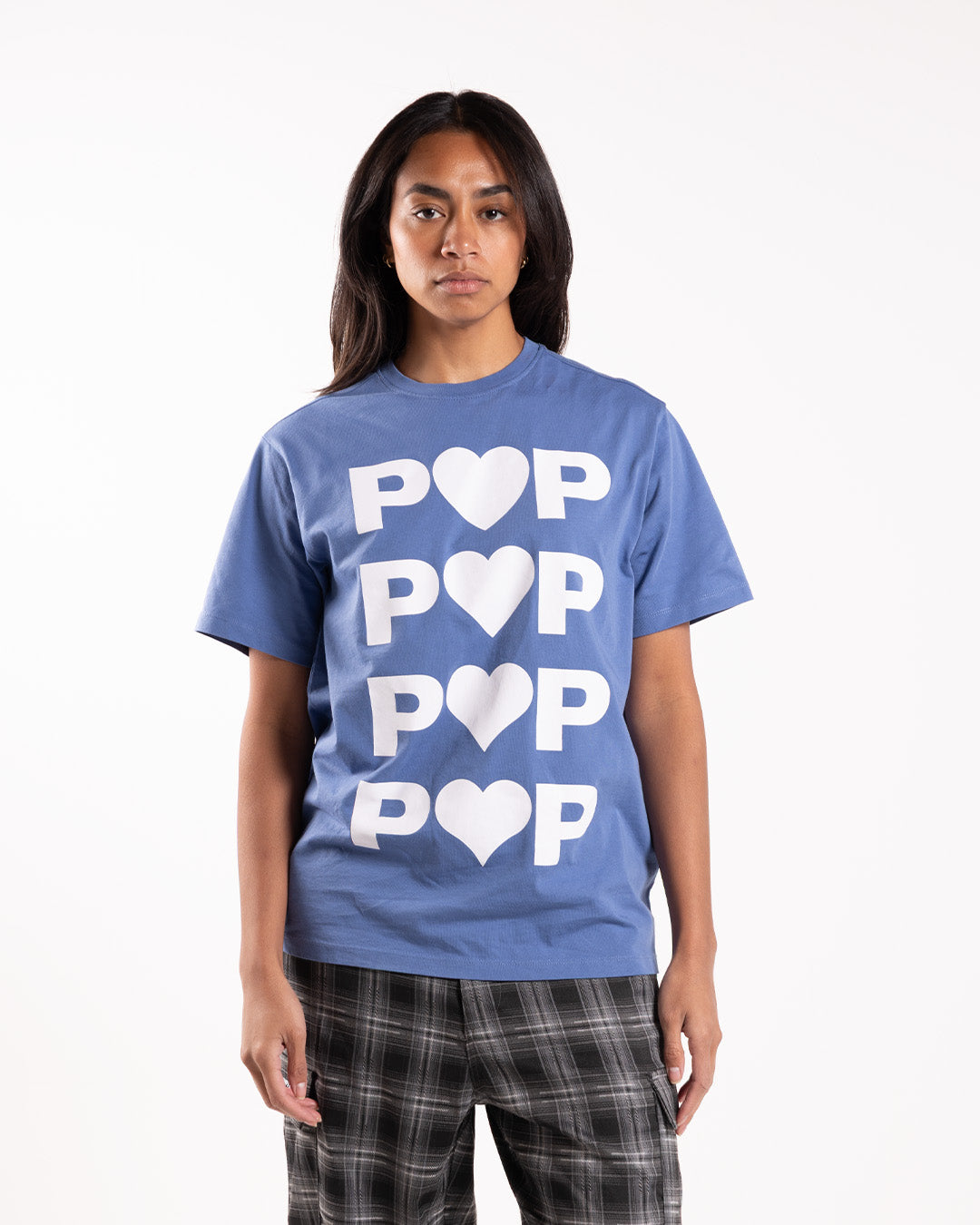 Pop Trading Company Hearts T-Shirt Dutch Blue