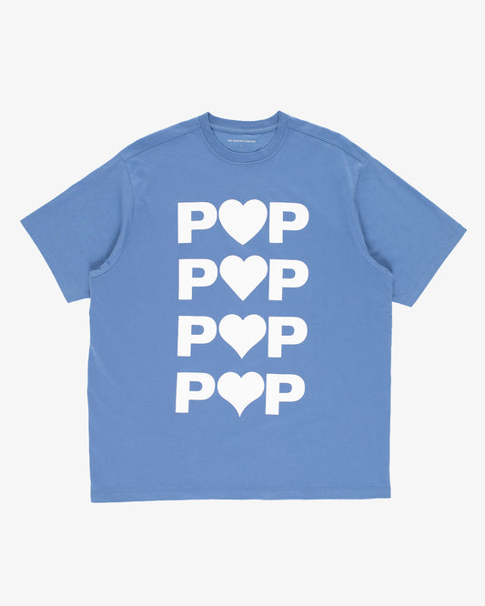Pop Trading Company Hearts T-Shirt Dutch Blue