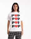 Pop Trading Company Hearts T-Shirt White