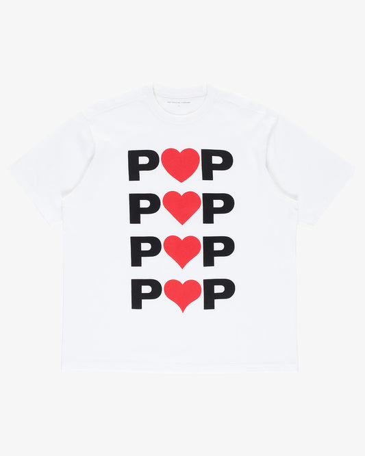 Pop Trading Company Hearts T-Shirt White