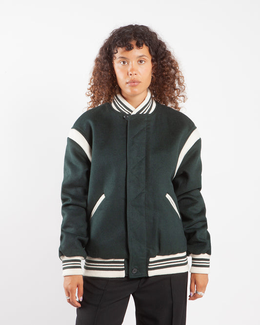 Pop Trading Company Parra Varsity Jacket Pine Green