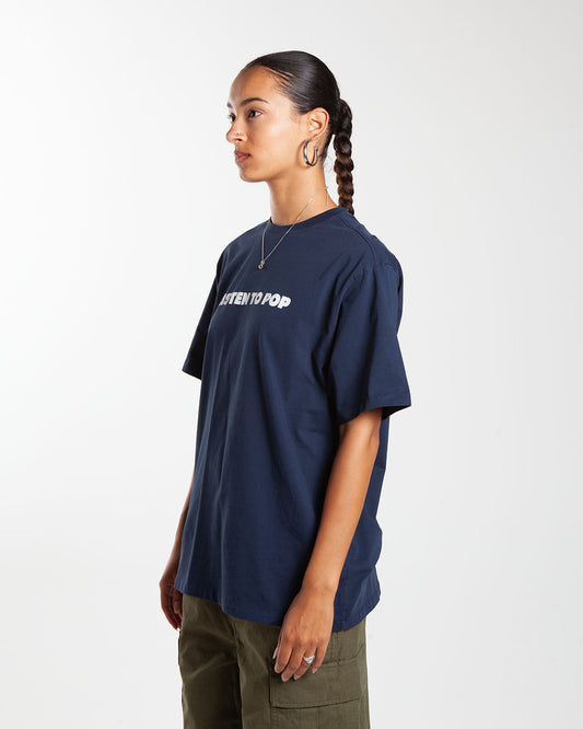Pop Trading Company Skatemuzik T-Shirt Navy