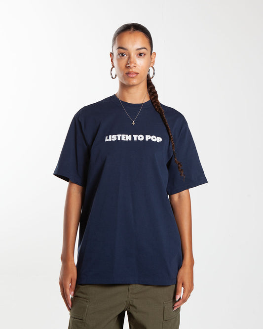 Pop Trading Company Skatemuzik T-Shirt Navy