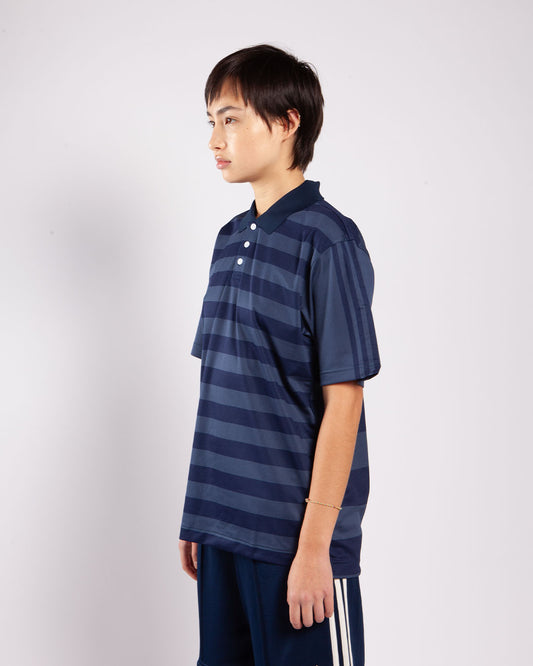 Pop Trading Company x adidas Polo SS T-Shirt Navy/Blue