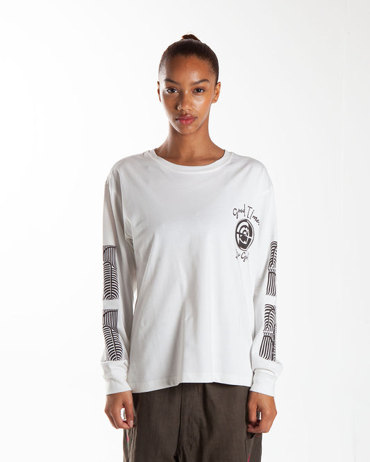 Potato Head Chakra-Bli Made Long Sleeve T-Shirt Off White
