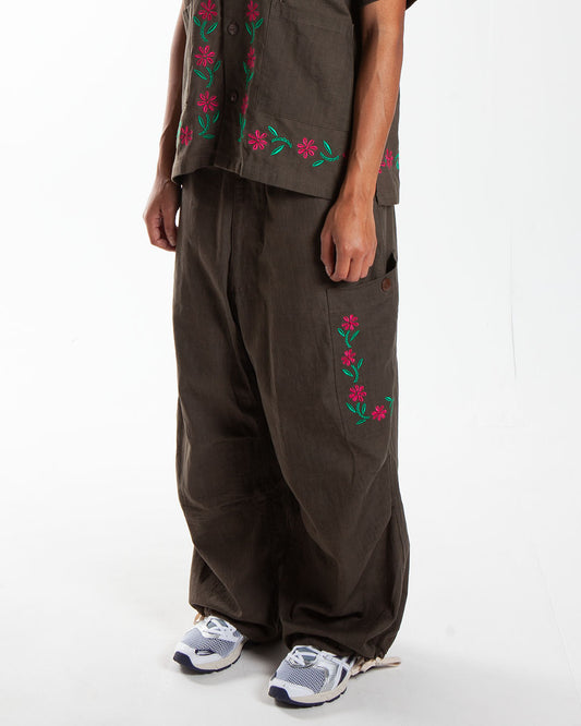 Potato Head Embroidered Cargo Pants Olive