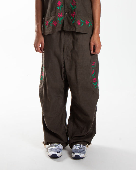Potato Head Embroidered Cargo Pants Olive