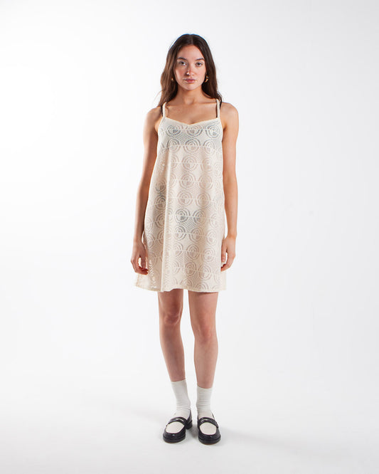 Potato Head Monogram Women's Slip Dress Beige