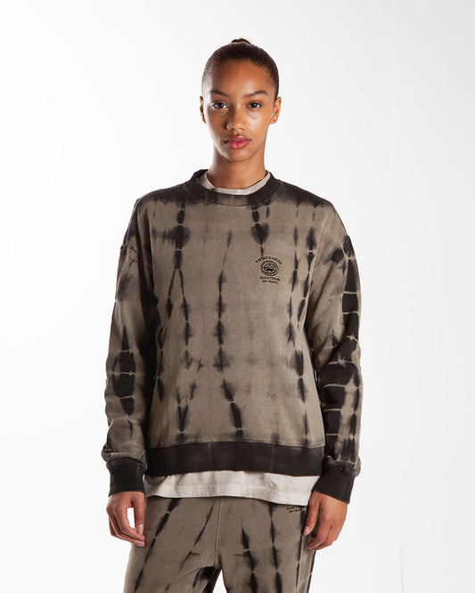 Potato Head Tie Dye Crewneck Sweater Black