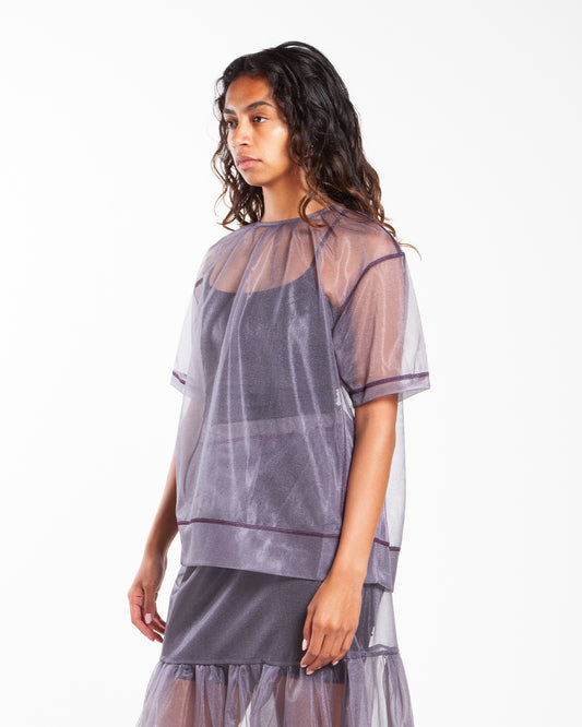 Rhodolirion Crew Neck Shirt - Sheer Tricot Grey