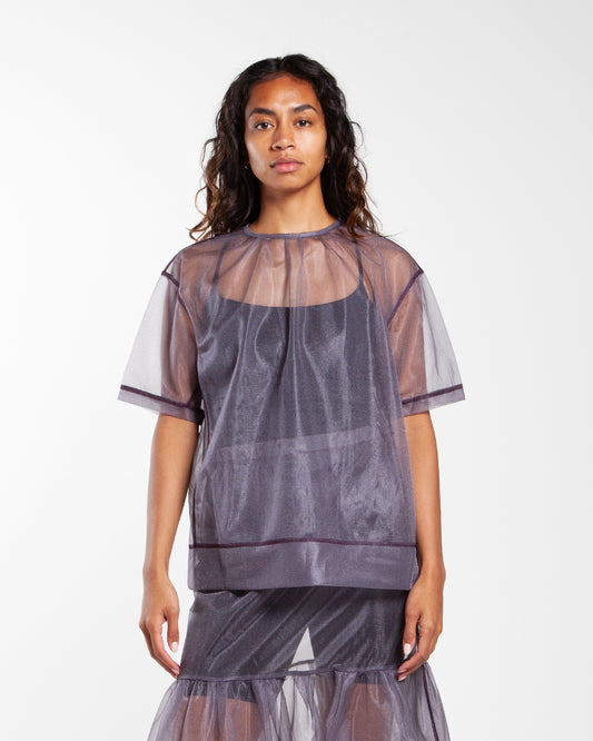 Rhodolirion Crew Neck Shirt - Sheer Tricot Grey