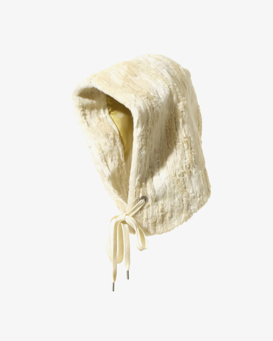 Rhodolirion Faux Fur Hoody Scarf - Eco Fur Natural