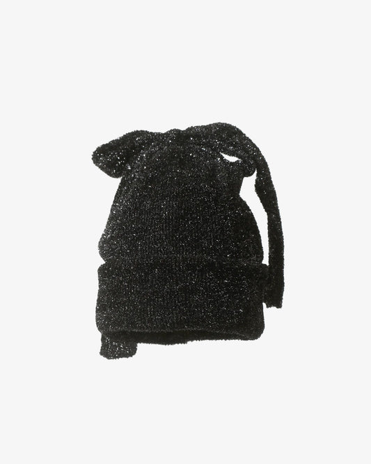 Rhodolirion Watch Cap With Bow Black