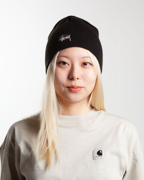 Stüssy Basic Skullcap Beanie Black