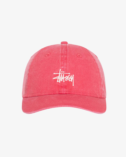 Stüssy Basic Washed Low Pro Cap Deep Rouge