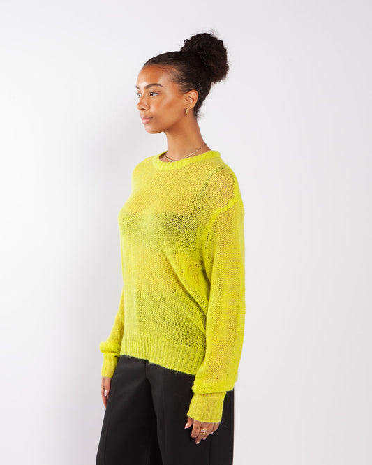 Stüssy Loose Knit Sweater Lime