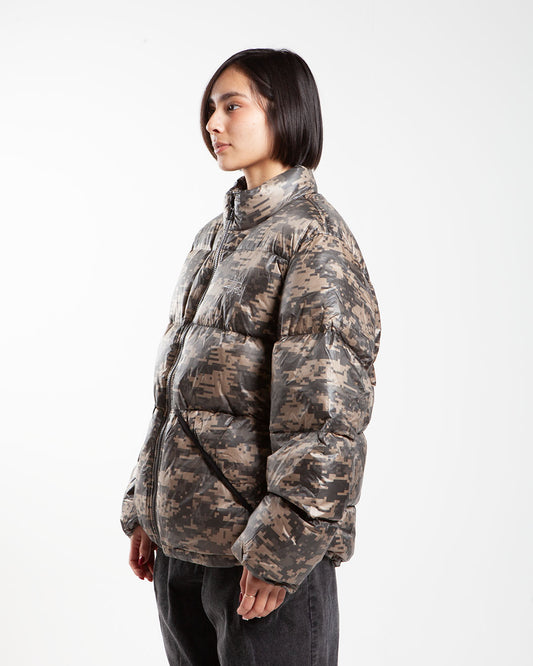 Stüssy Micro Ripstop Down Mock-neck jacket, side view, digi camo