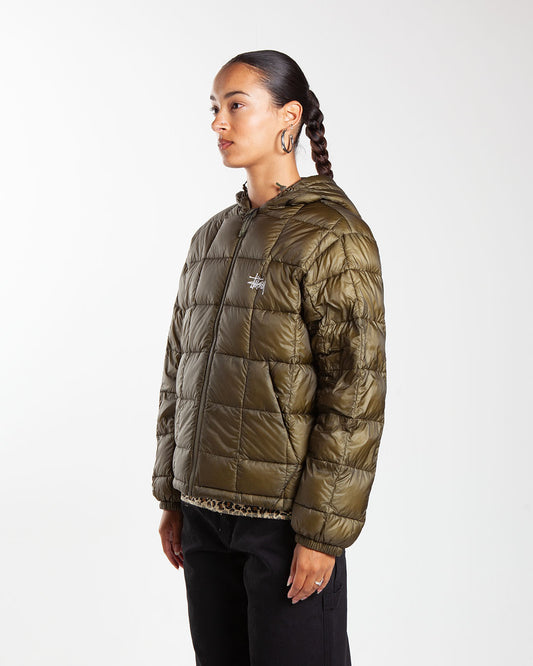 Stüssy Midweight Hooded Puffer Nylon Olive