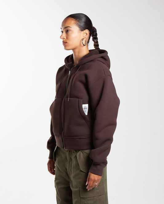 Stüssy Bonded Sherpa Hood Brown
