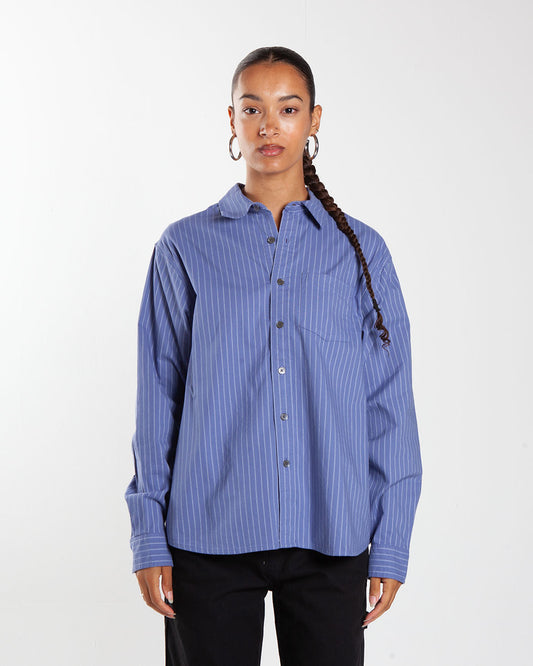Stüssy Oxford LS Shirt Blue Stripe
