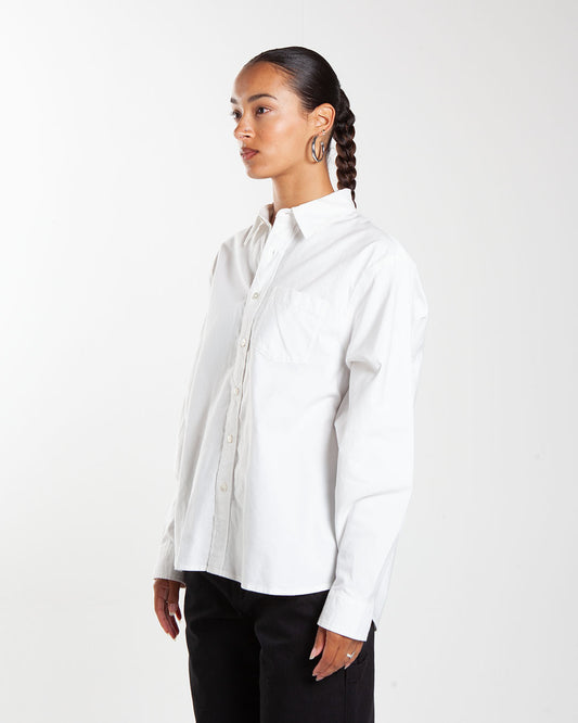 Stüssy Oxford LS Shirt White
