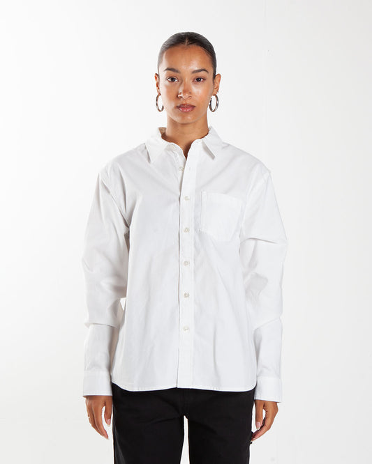 Stüssy Oxford LS Shirt White