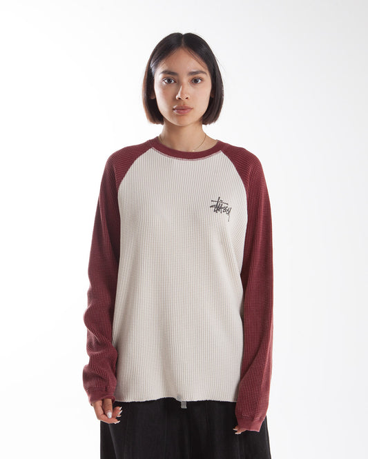 Stüssy Raglan Thermal 2 Tone Knit Off White