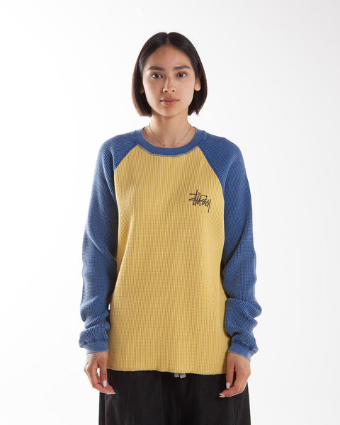 Stüssy Raglan Thermal 2 Tone Knit Yellow