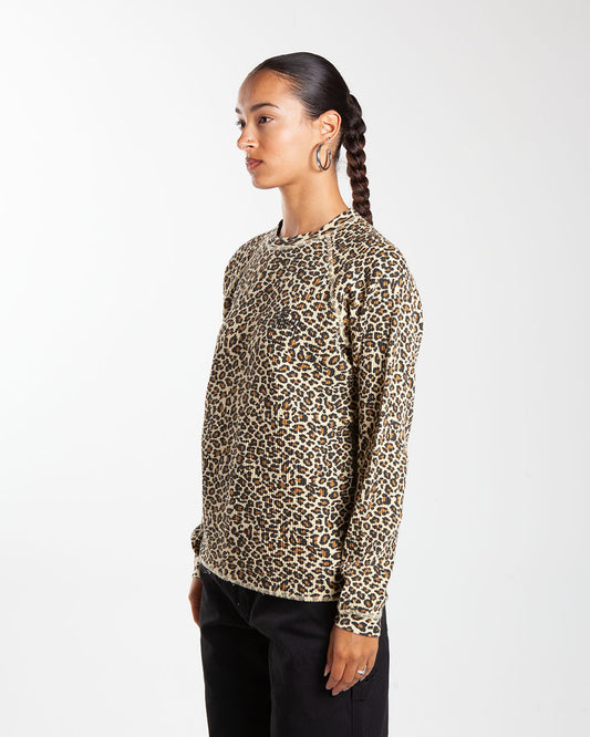 Stüssy Raglan Thermal Basic Stock Leopard