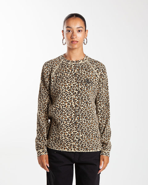 BASIC STÜSSY THERMAL leopard L Stüssy Raglan Thermal Basic Stock Leopard – Très Bien