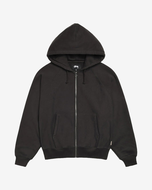 Stüssy Raglan Zip Hood Washed Black