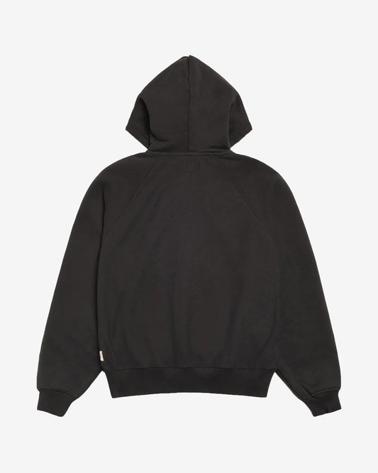 Stüssy Raglan Zip Hood Washed Black