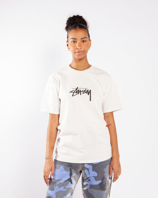 Stüssy Small Stock Pig. Dyed Tee Natural