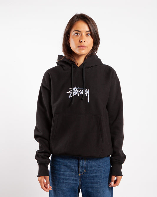 Stüssy Stock Logo App. Hood Black