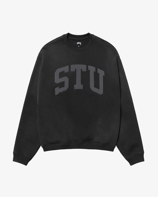 Stüssy Stu Applique Crew Black