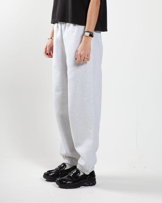 Grey Stüssy sweatpant, side view