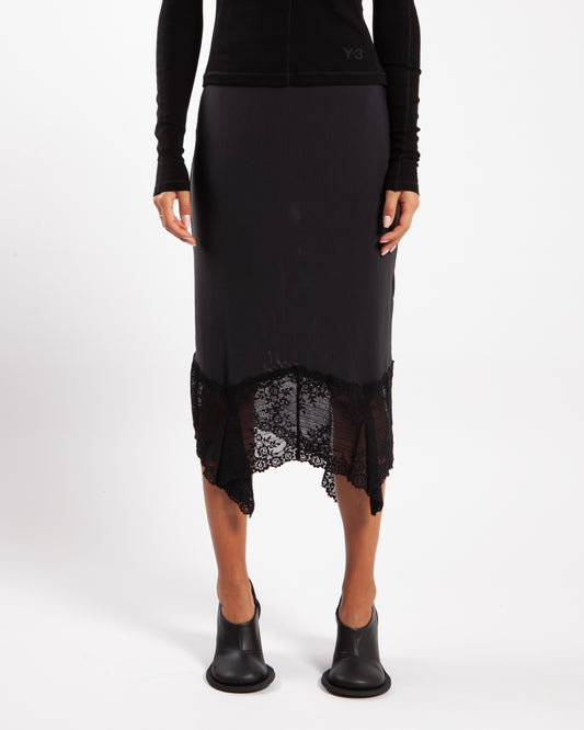 Wood Wood Joyce Mesh Lace Skirt Dark Grey