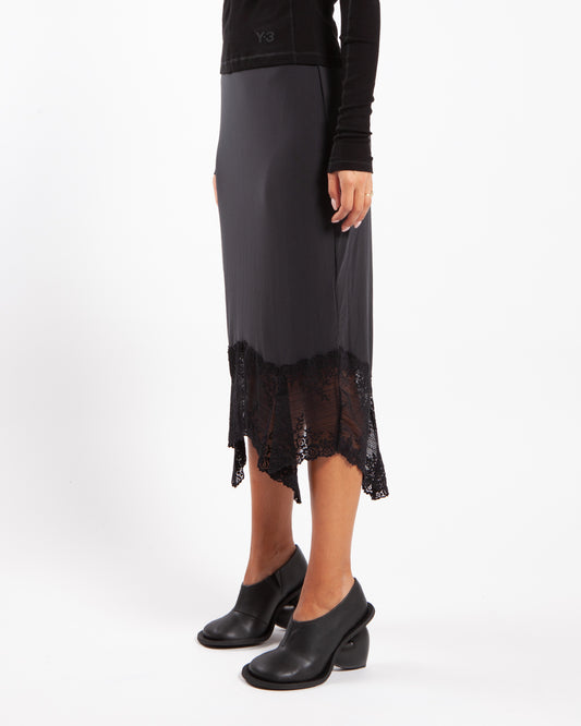 Wood Wood Joyce Mesh Lace Skirt Dark Grey