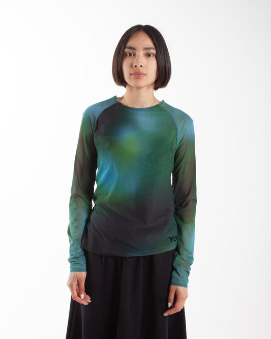 Y-3 Gradient Long-Sleeve Top Green